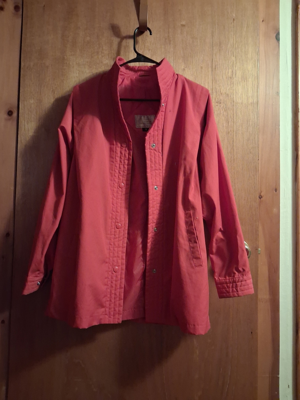 Pacific Trail Coral Snap-Front Trench Jacket